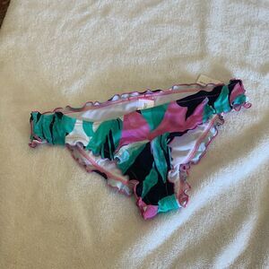 salt + cove white multicolored ruffle edge bikini bottom Size XS NWT